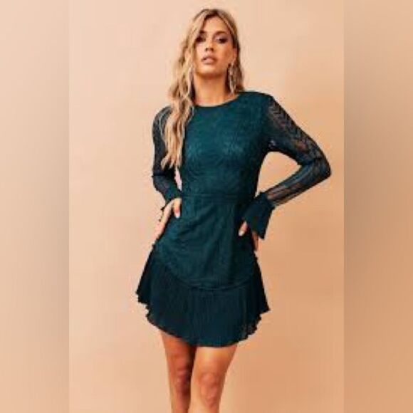 Anthropologie Dresses & Skirts - Anthropologie Sage & Paige Dark Green Lace Dress